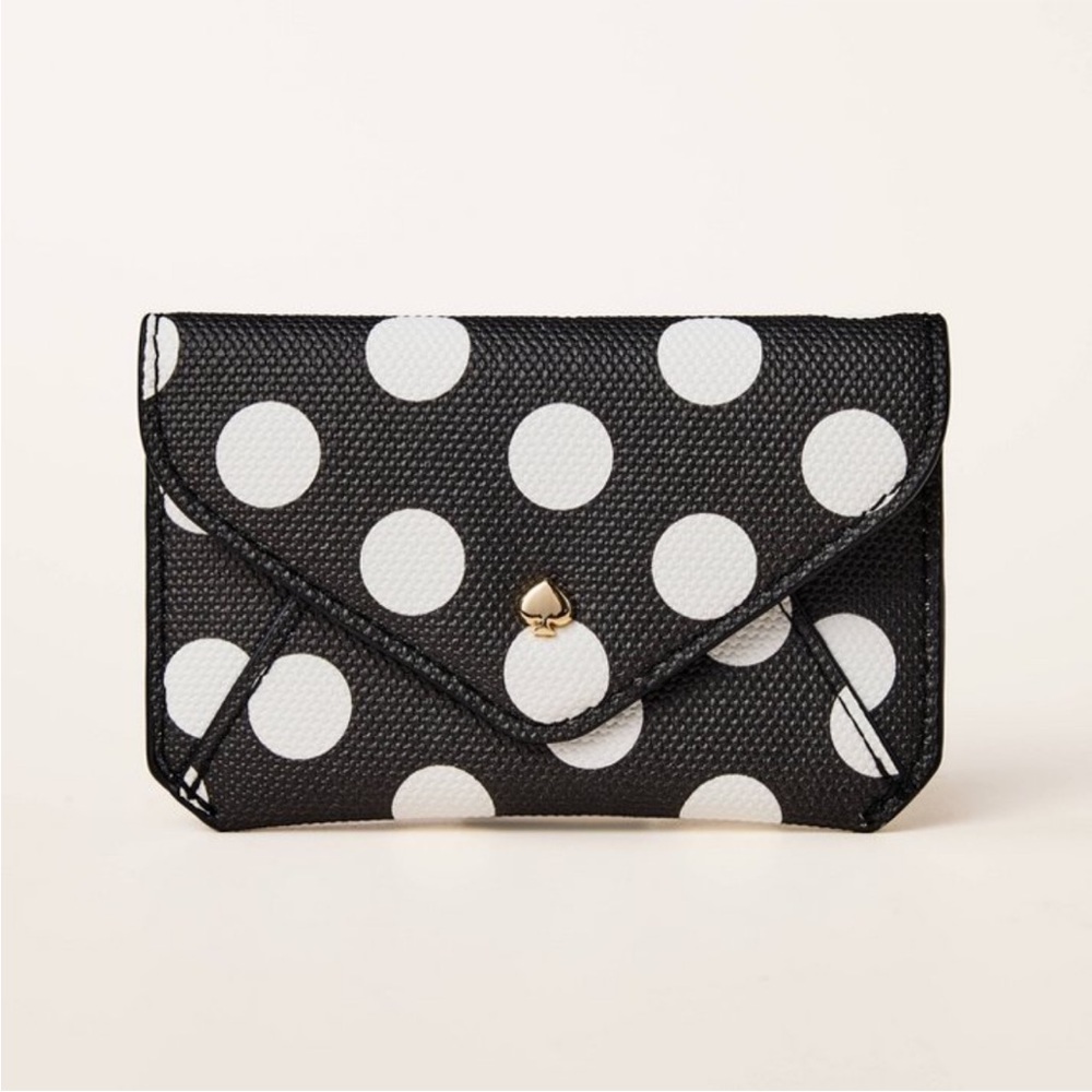 Kate Spade x Target Polka Dot Envelope Card Case Black and White